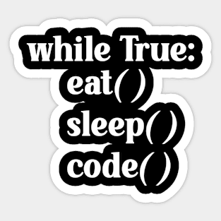 While True Python Developer Sticker